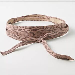 Anthropologie snake printed ADABelt brown new without tags